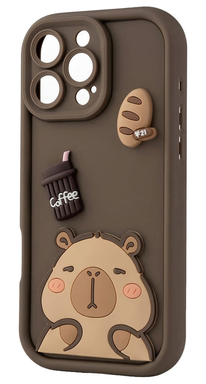 Cover til Samsung Galaxy S25 Ultra S938, OEM, Ultra Trendy 3D Capybara, Brun