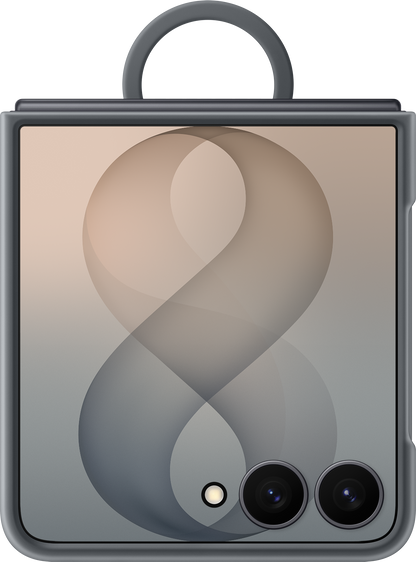 Cover til Samsung Galaxy Z Flip8 F776, Silicone Ring Magnet, Sort EF-EF776CBEGWW