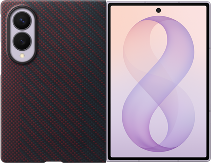 Cover til Samsung Galaxy Z Fold8 F971, Carbon Magnet Case, Rød EF-KF971SREGWW