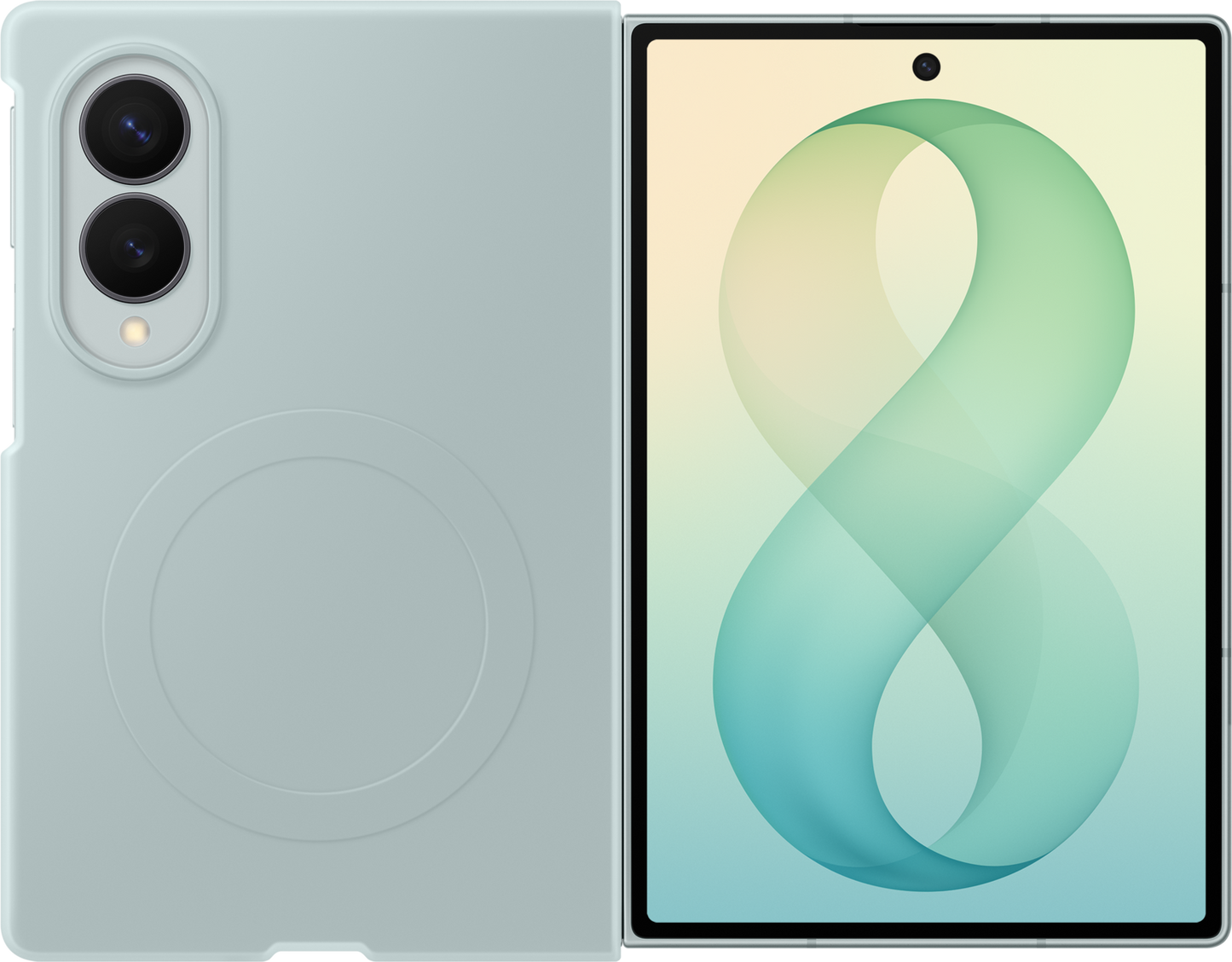 Cover til Samsung Galaxy Z Fold8 F971, Silicone Magnet Case, Grøn EF-EF971CGEGWW