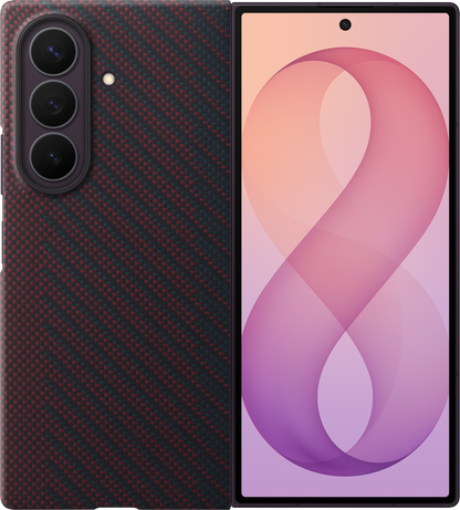 Cover til Samsung Galaxy Z Fold8 Ultra F976, Carbon Magnet Case, Rød EF-KF976SREGWW