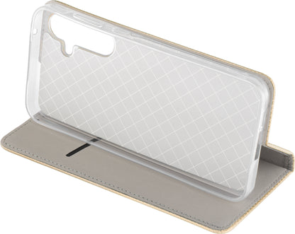 Cover til Samsung Galaxy A14 A145 / A14 5G A146, OEM, Smart Magnet, Guld