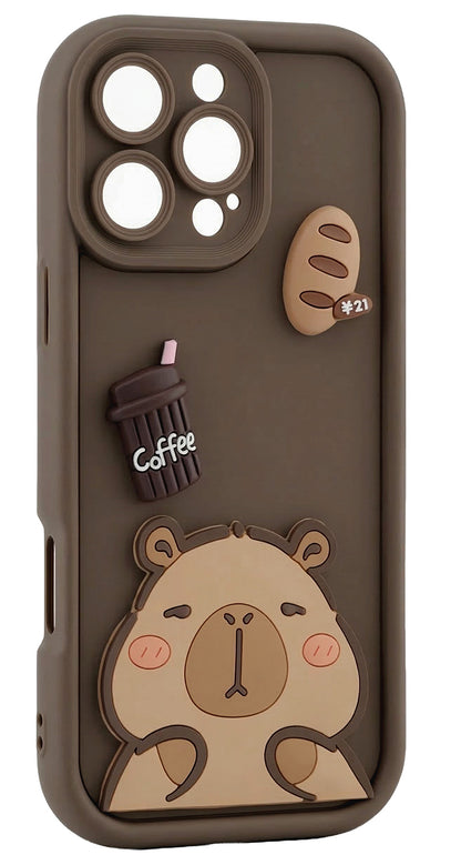 Cover til Samsung Galaxy S25 Ultra S938, OEM, Ultra Trendy 3D Capybara, Brun