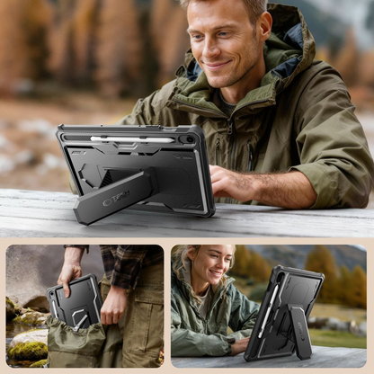 Cover til Samsung Galaxy Tab S10 Lite / Tab S10 FE / Tab S9, Tech-Protect, Kevlar Pro, Sort