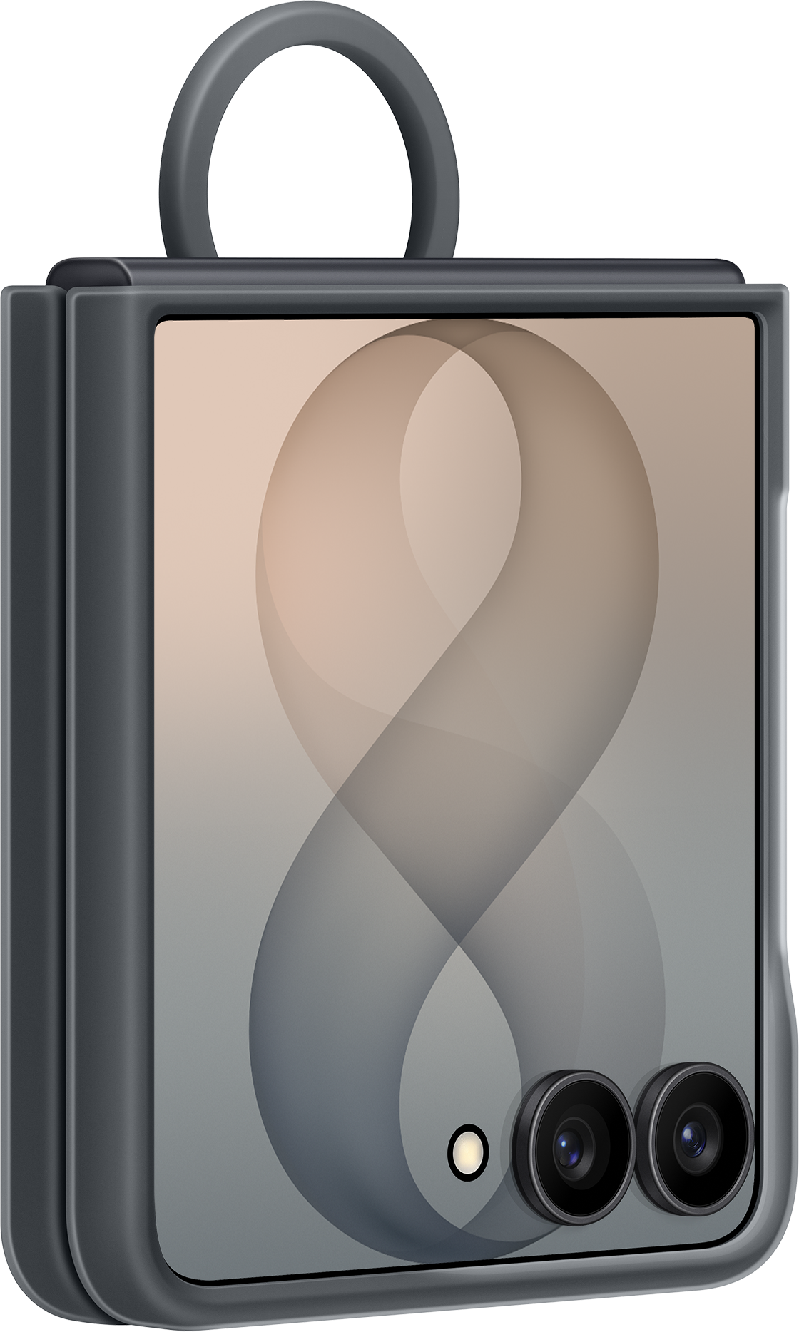 Cover til Samsung Galaxy Z Flip8 F776, Silicone Ring Magnet, Sort EF-EF776CBEGWW