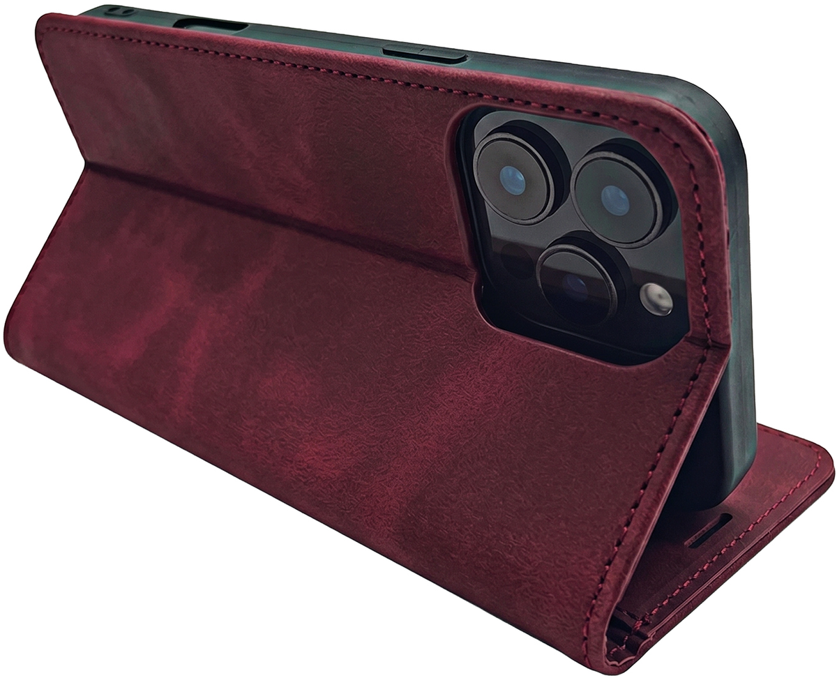Etui til Samsung Galaxy A18 5G A186 / A17 4G A175 / A17 5G A176 / A26 A266, OEM, Smart Suede, bordeauxfarvet