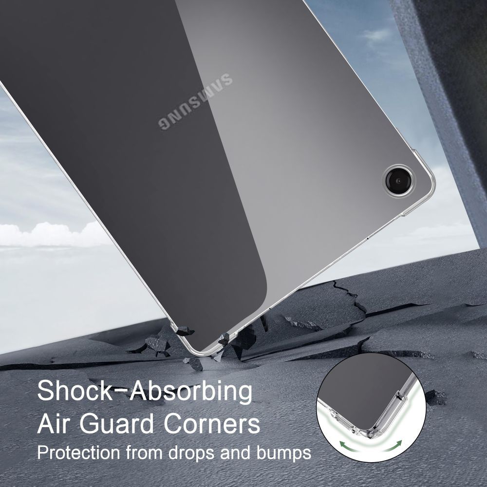 Etui til Samsung Galaxy Tab A11 / Tab A9, Tech-Protect, Flexair, Gennemsigtig