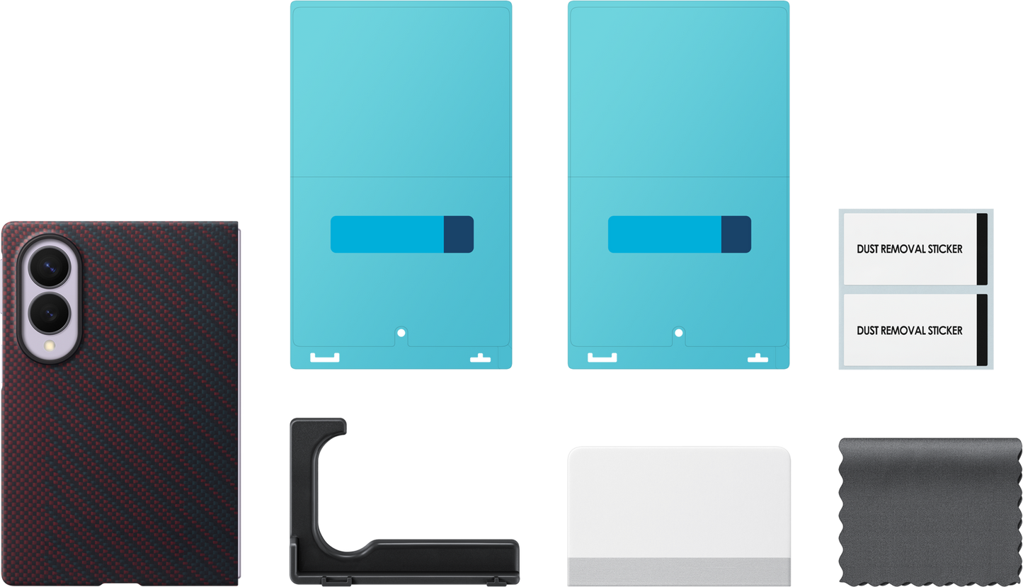 Cover til Samsung Galaxy Z Fold8 F971, Carbon Magnet Case, Rød EF-KF971SREGWW