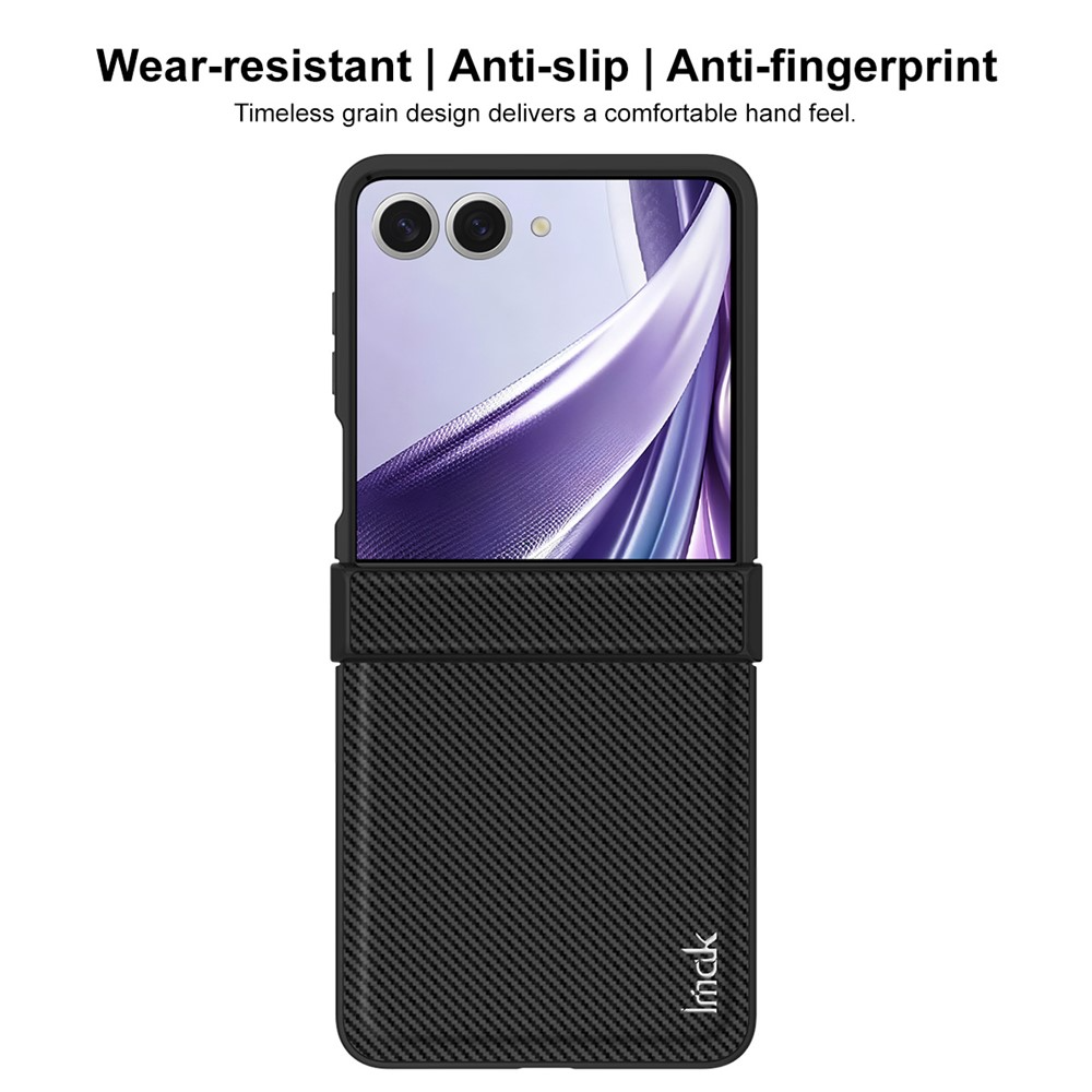 Cover til Samsung Galaxy Z Flip8 F776, Imak, Carbon, Sort