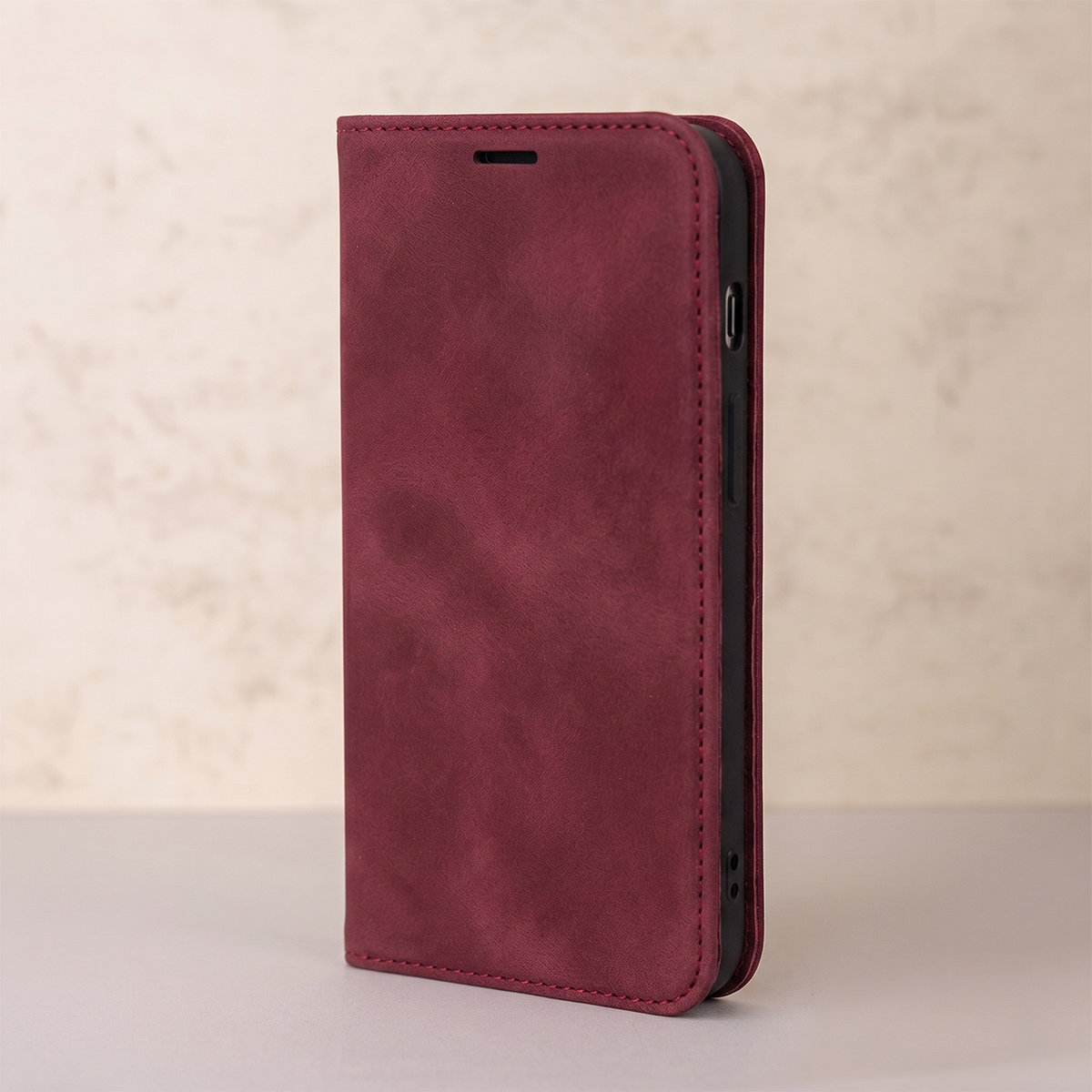 Etui til Samsung Galaxy A18 5G A186 / A17 4G A175 / A17 5G A176 / A26 A266, OEM, Smart Suede, bordeauxfarvet