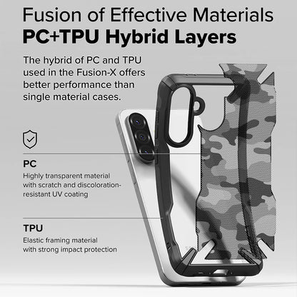 Etui til Samsung Galaxy A56 A566 / A36 A366, Ringke, Fusion X Camo, Sort