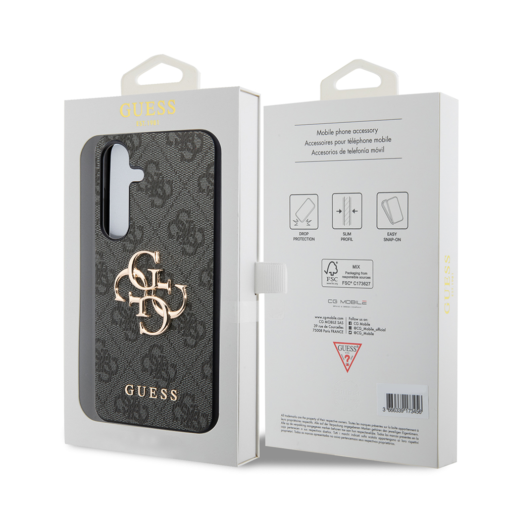 Cover til Samsung Galaxy S24+ S926, Guess, 4G Big Logo, Sort, Genforseglet