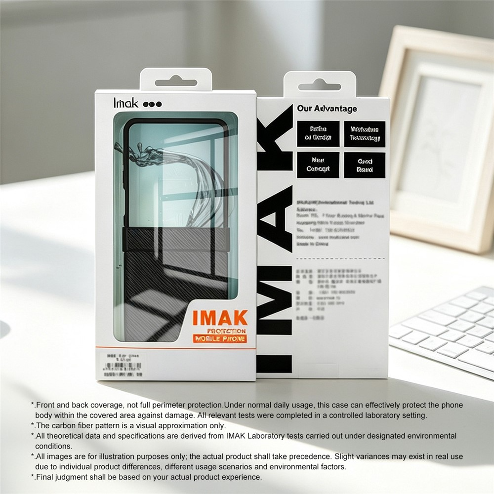 Cover til Samsung Galaxy Z Flip8 F776, Imak, Carbon, Sort