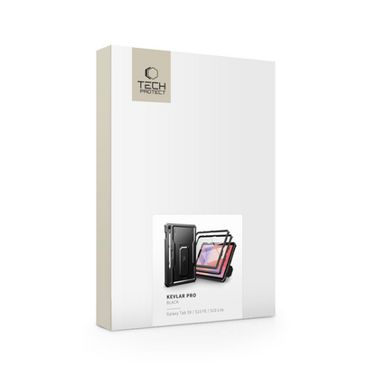Cover til Samsung Galaxy Tab S10 Lite / Tab S10 FE / Tab S9, Tech-Protect, Kevlar Pro, Sort