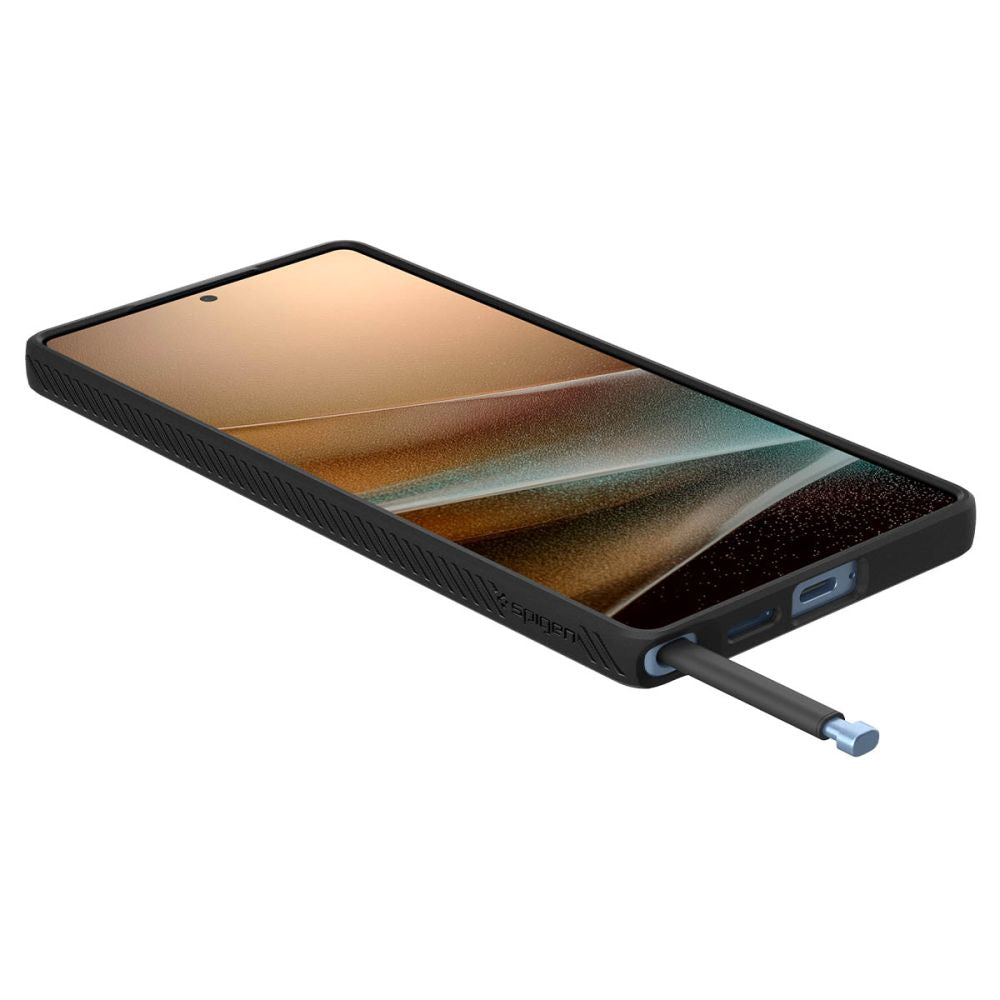 Etui til Samsung Galaxy S25 Ultra S938, Spigen, Liquid Air, Sort ACS08953