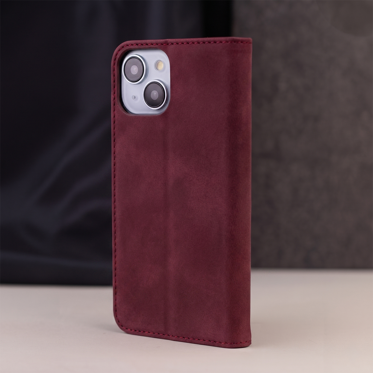 Etui til Samsung Galaxy A18 5G A186 / A17 4G A175 / A17 5G A176 / A26 A266, OEM, Smart Suede, bordeauxfarvet