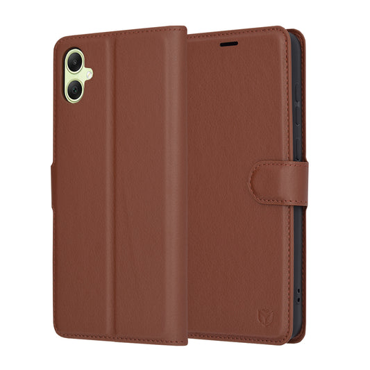 Cover til Samsung Galaxy A05 A055, Techsuit, Leather Folio, Brun