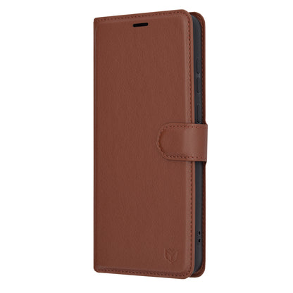 Cover til Samsung Galaxy A05 A055, Techsuit, Leather Folio, Brun