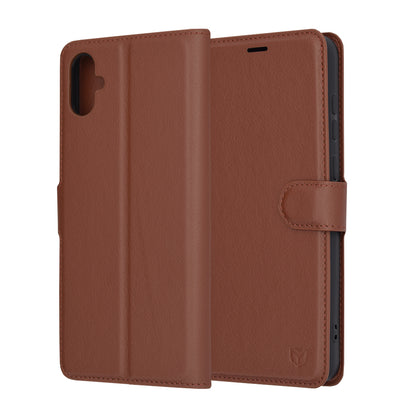 Cover til Samsung Galaxy A05 A055, Techsuit, Leather Folio, Brun