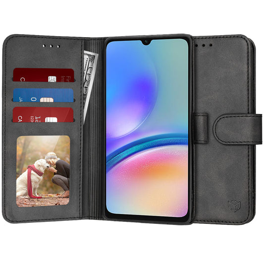 Cover til Samsung Galaxy A05s A057, Techsuit, Diary Book, Sort