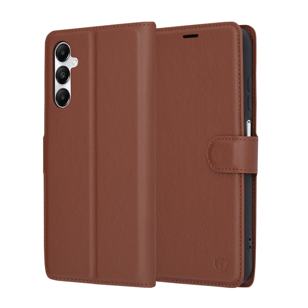 Cover til Samsung Galaxy A05s A057, Techsuit, Leather Folio, Brun