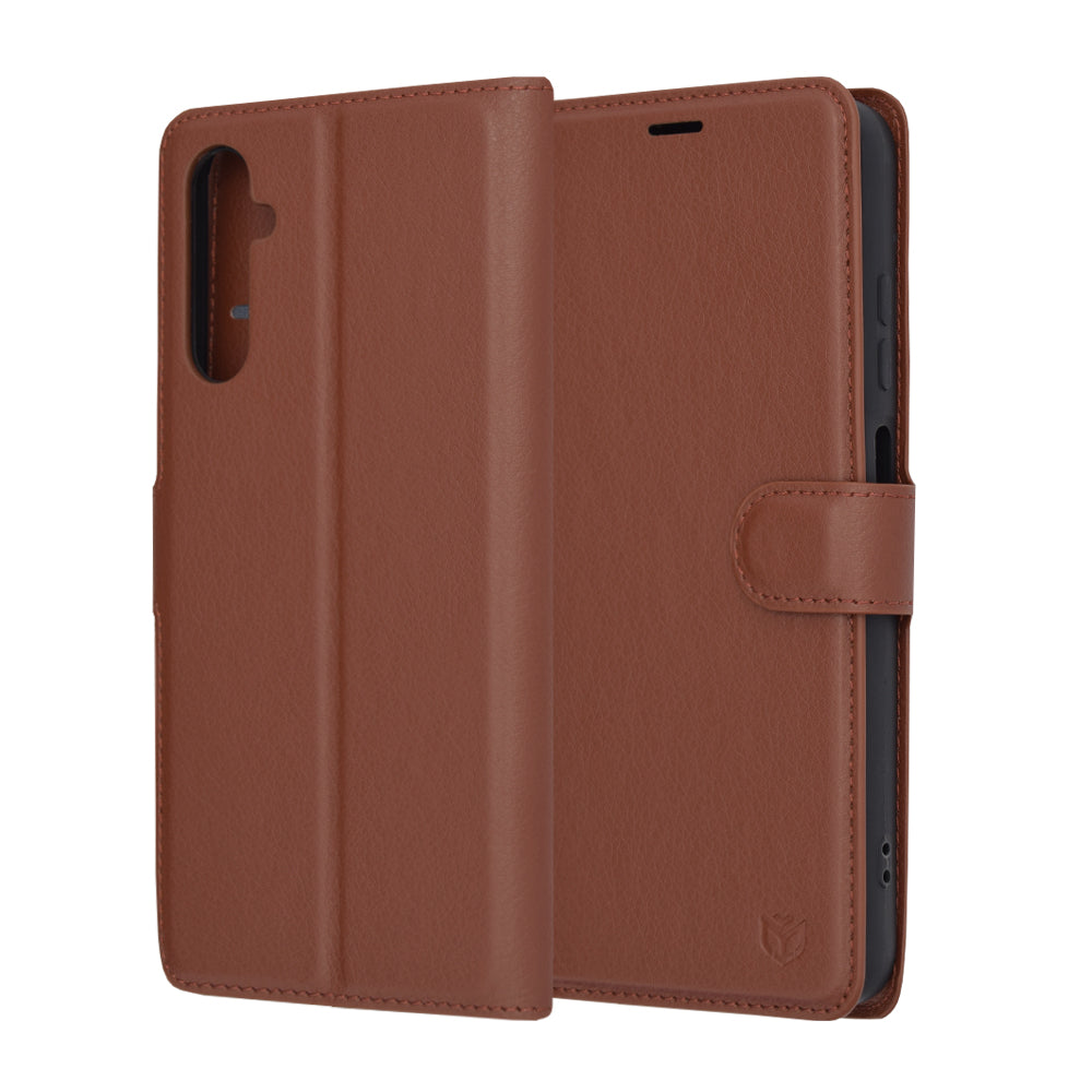 Cover til Samsung Galaxy A05s A057, Techsuit, Leather Folio, Brun