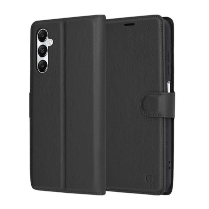 Cover til Samsung Galaxy A05s A057, Techsuit, Leather Folio, Sort