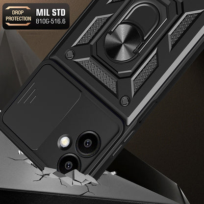 Cover til Samsung Galaxy A06 A065, Techsuit, CamShield, Sort