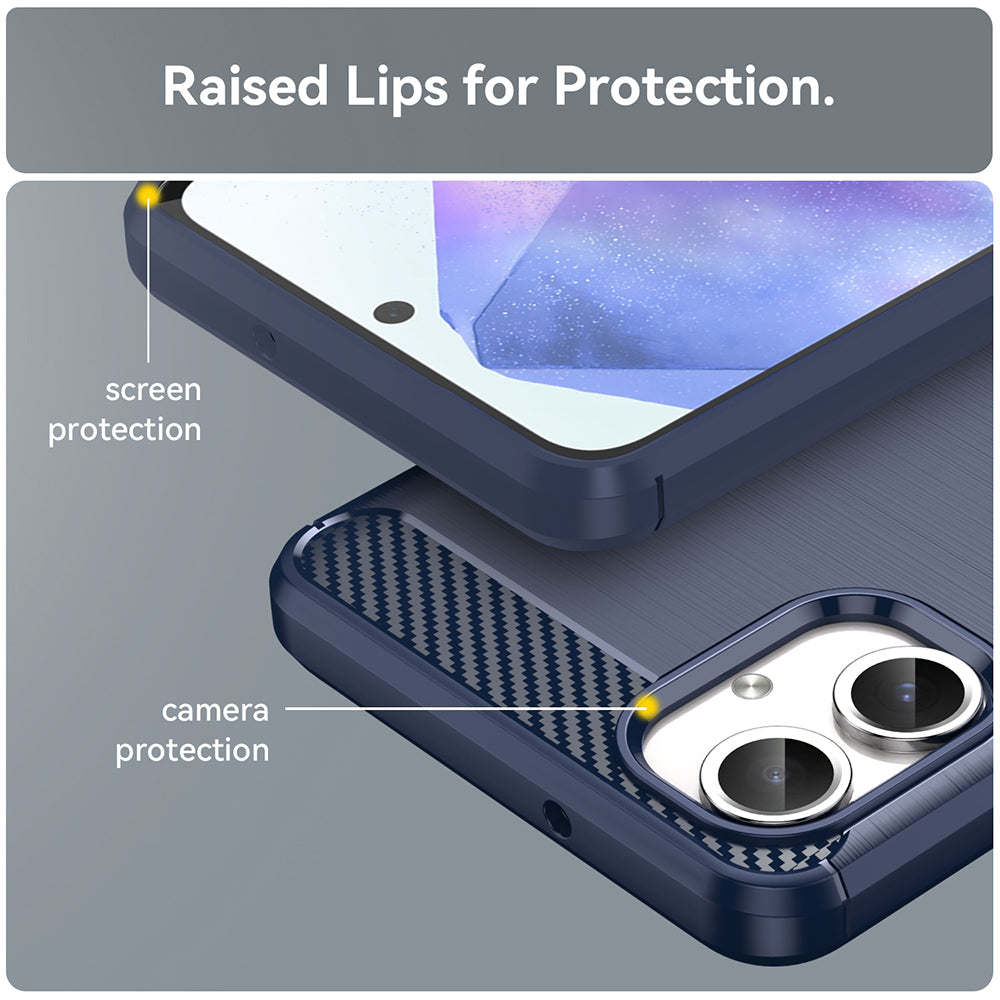 Cover til Samsung Galaxy A06 A065, Techsuit, Carbon, Blå