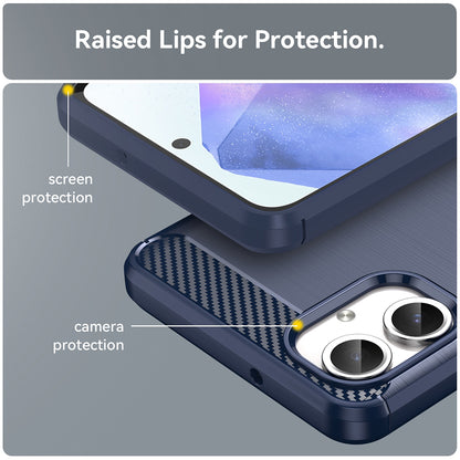 Cover til Samsung Galaxy A06 A065, Techsuit, Carbon, Blå