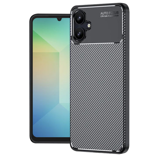Cover til Samsung Galaxy A06 A065, Techsuit, CarbonFiber, Sort