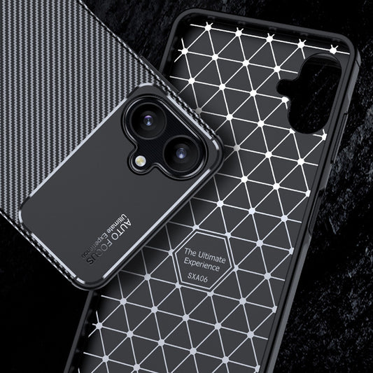 Cover til Samsung Galaxy A06 A065, Techsuit, CarbonFiber, Sort