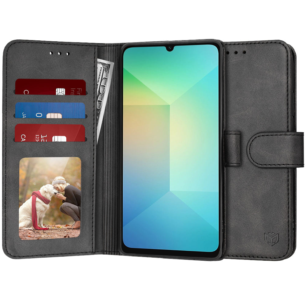 Cover til Samsung Galaxy A06 A065, Techsuit, Diary Book, Sort