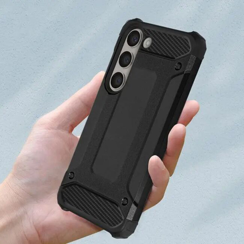 Cover til Samsung Galaxy A06 A065, Techsuit, Hybrid Armor, Sort