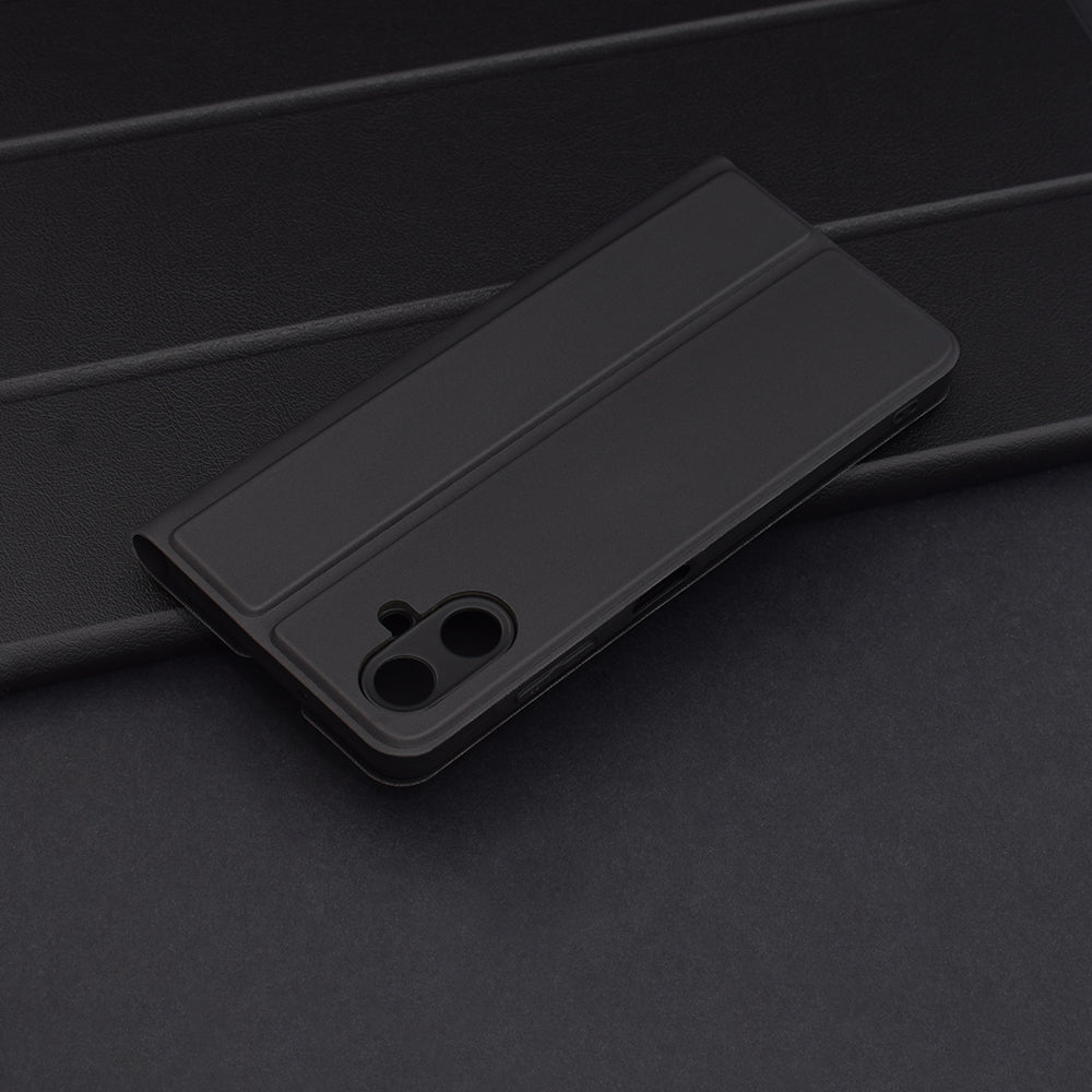 Cover til Samsung Galaxy A06 A065, Techsuit, Magskin Book, Sort