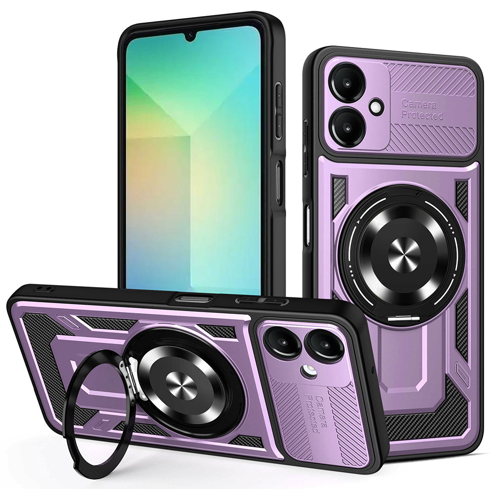 Case for Samsung Galaxy A06 A065, Techsuit, RuggedCam, Purple