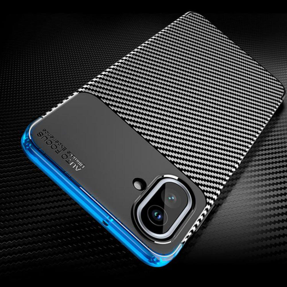 Cover til Samsung Galaxy A07 4G A075, Techsuit, CarbonFiber, Sort