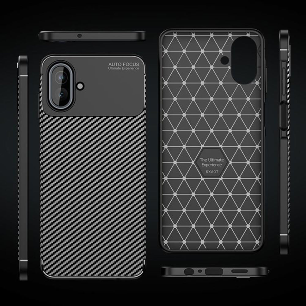Cover til Samsung Galaxy A07 4G A075, Techsuit, CarbonFiber, Sort