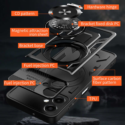 Cover til Samsung Galaxy A07 4G A075, Techsuit, RuggedCam, Blå