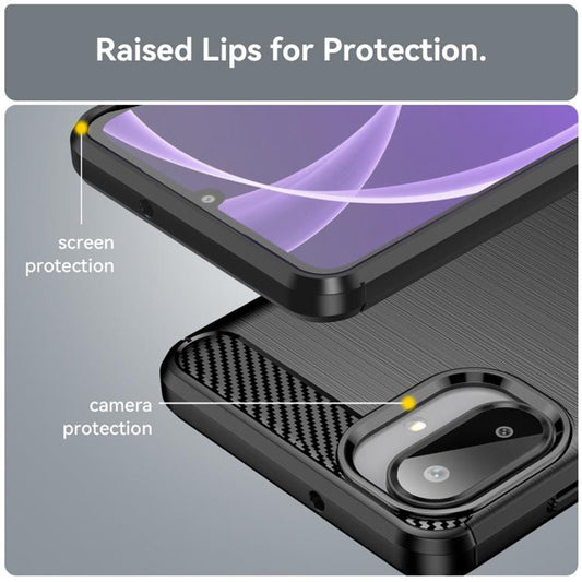 Cover til Samsung Galaxy A07 4G A075, Techsuit, Carbon, Sort