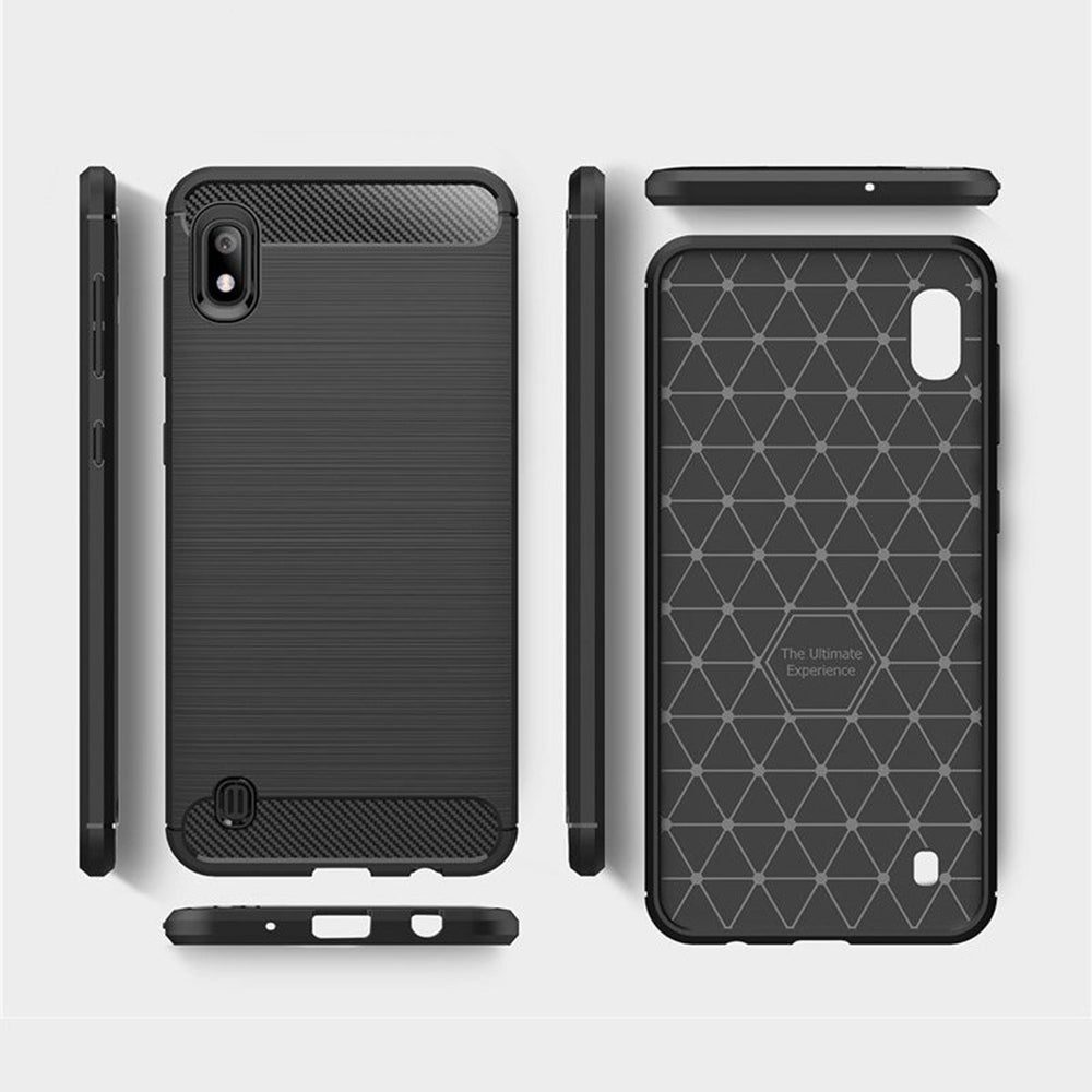 Cover til Samsung Galaxy A10 A105 / M10 M105, Techsuit, Carbon, Sort