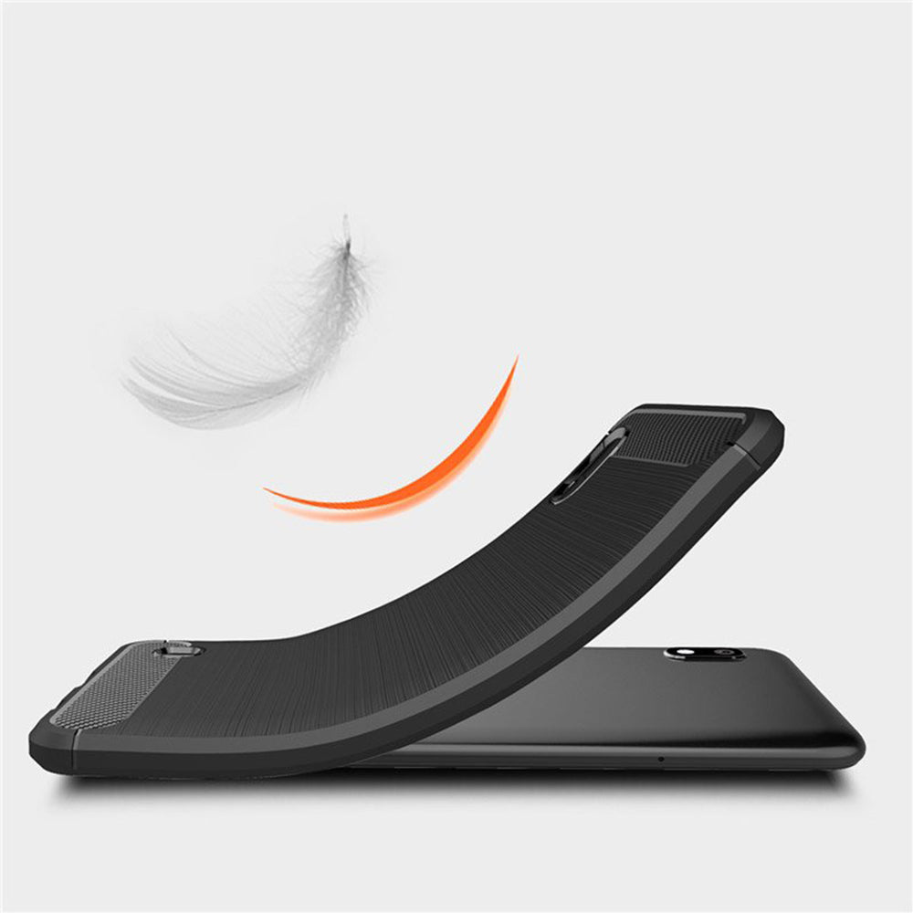 Cover til Samsung Galaxy A10 A105 / M10 M105, Techsuit, Carbon, Sort