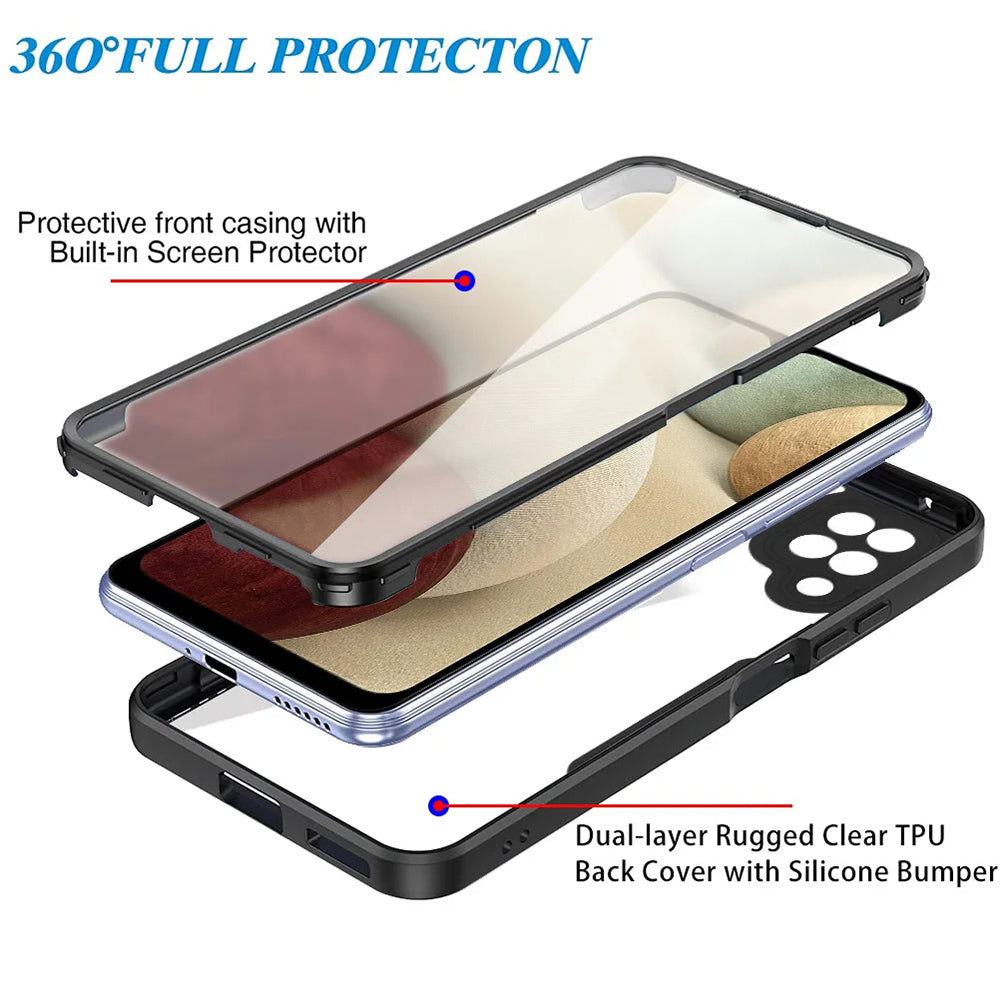 Cover til Samsung Galaxy A12 A125, Techsuit, ColorVerse 360, Sort