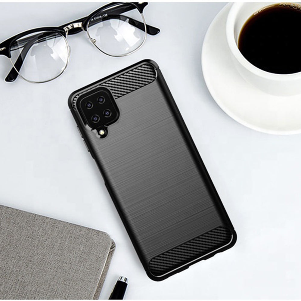 Cover til Samsung Galaxy A12 Nacho A127 / A12 A125, Techsuit, Carbon, Sort