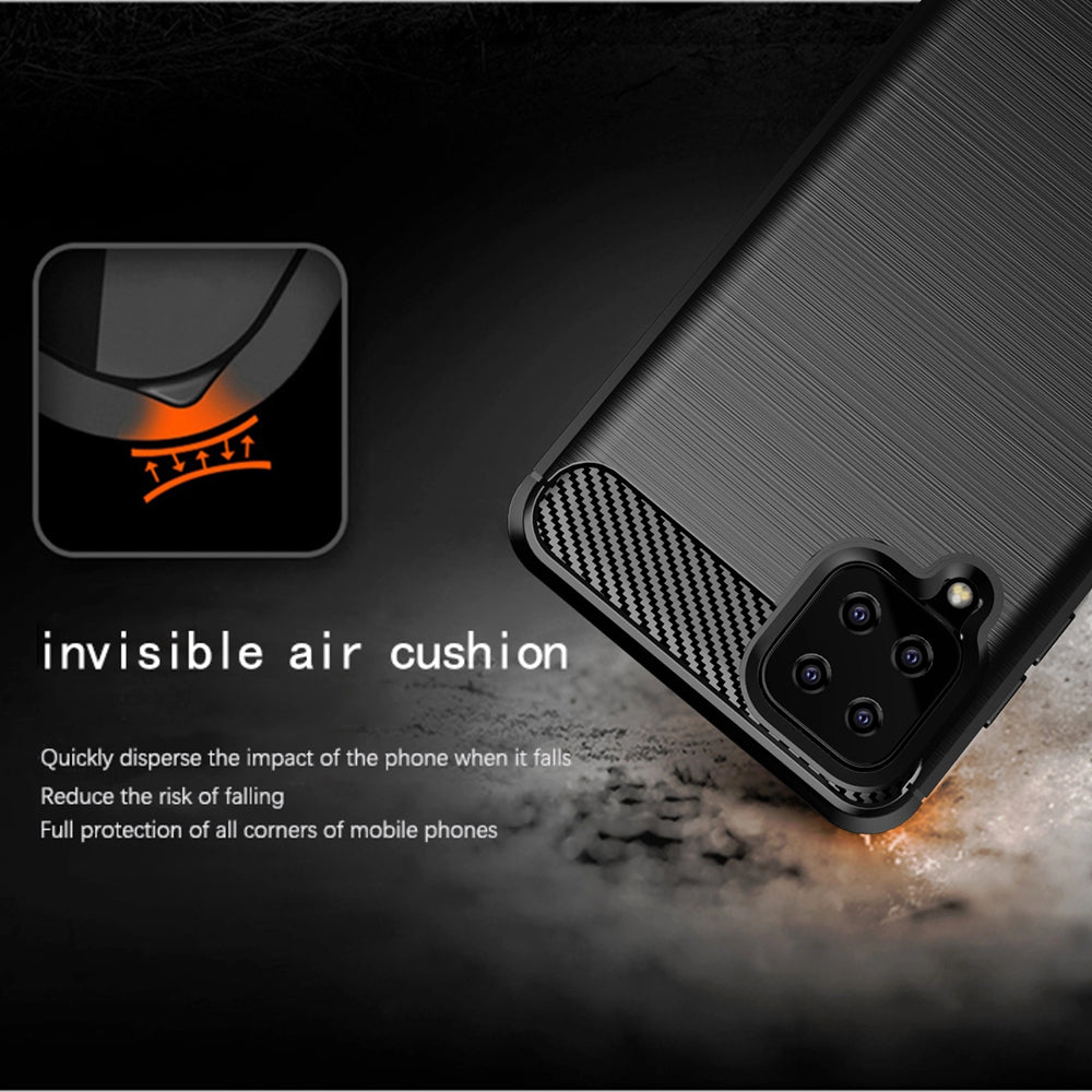 Cover til Samsung Galaxy A12 Nacho A127 / A12 A125, Techsuit, Carbon, Sort