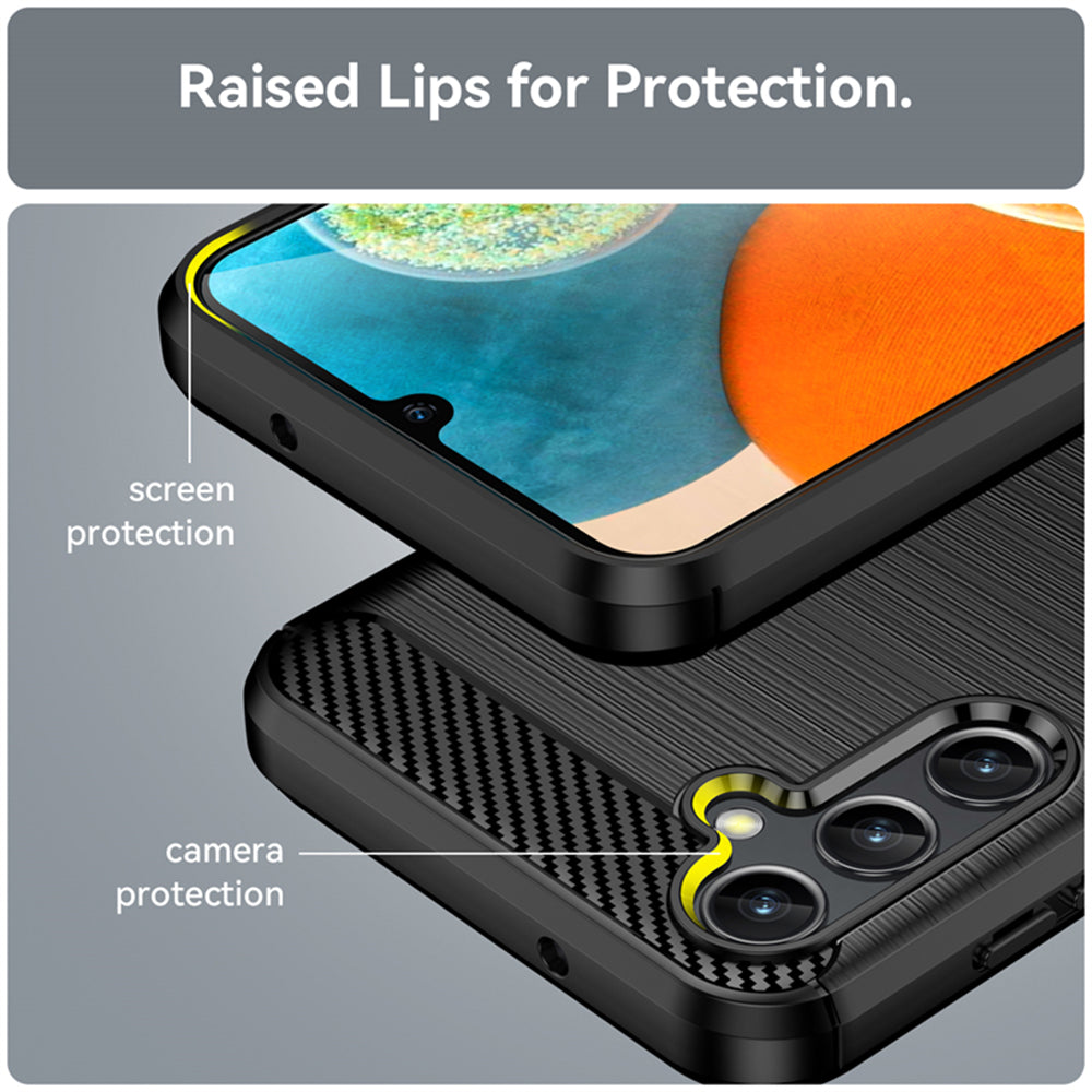 Cover til Samsung Galaxy A14 A145 / A14 5G A146, Techsuit, Carbon, Sort