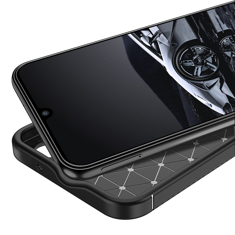 Cover til Samsung Galaxy A14 A145 / A14 5G A146, Techsuit, CarbonFiber, Sort