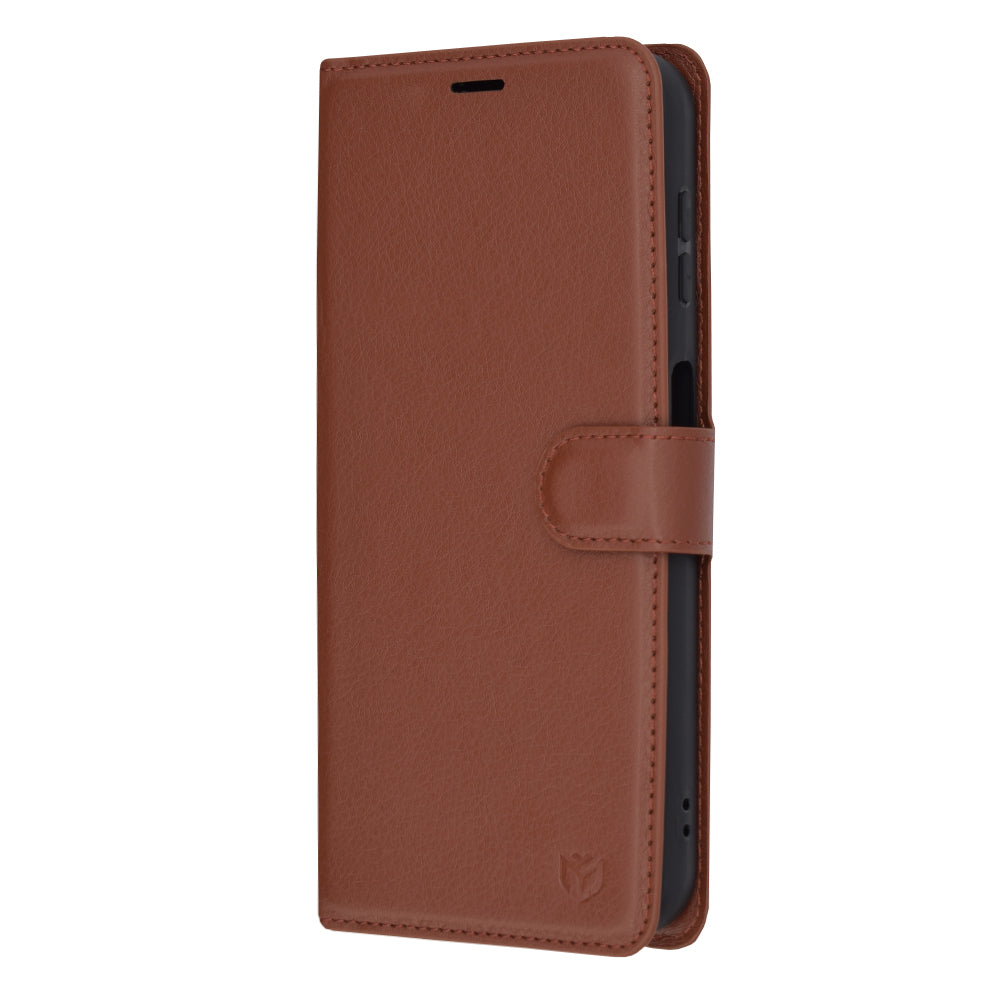 Cover til Samsung Galaxy A14 A145 / A14 5G A146, Techsuit, Læder Folio, Brun