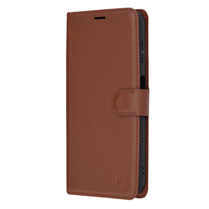 Cover til Samsung Galaxy A14 A145 / A14 5G A146, Techsuit, Læder Folio, Brun