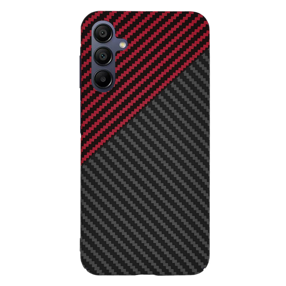 Cover til Samsung Galaxy A15 5G A156 / A15 A155, Techsuit, Carbonite FiberShell, Sort Rød